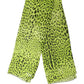 Dolce & Gabbana Green Leopard Print Silk Shawl Stole Scarf