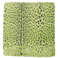 Dolce & Gabbana Green Leopard Print Silk Square Foulard Scarf