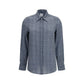 Sara Roka Blue Silk Shirt