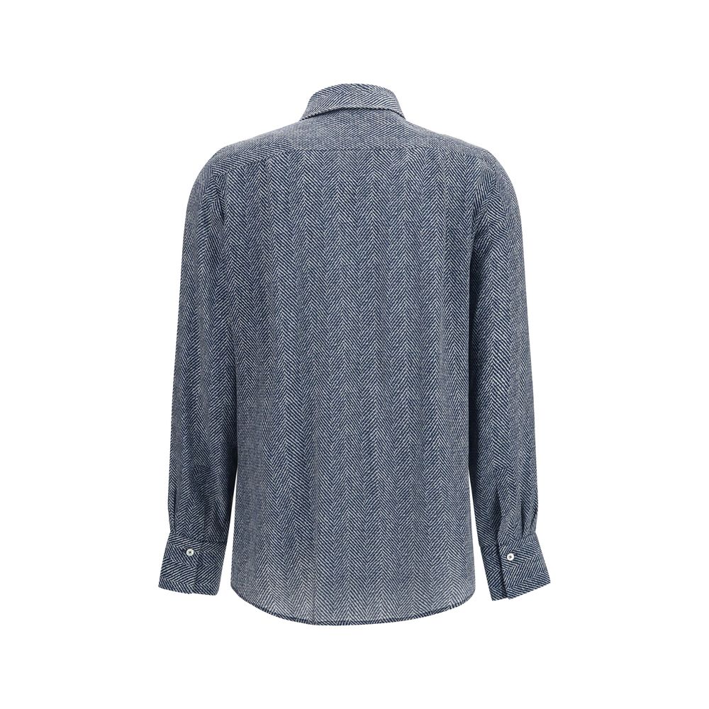 Sara Roka Blue Silk Shirt
