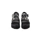 Cult Black Leather Platform Sandals