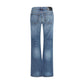 Khaite Blue Cotton Bootcut Jeans