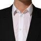 Dolce & Gabbana Black Pinstripe Men Single Breasted Jacket