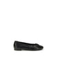 Tory Burch Black Calf Leather Bos Taurus Ballet Flats