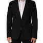 Dolce & Gabbana Black Pinstripe Men Single Breasted Jacket