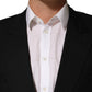 Dolce & Gabbana Black Pinstripe Men Single Breasted Jacket
