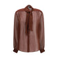 Lardini Brown Viscose Blouse
