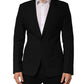 Dolce & Gabbana Black Pinstripe Men Single Breasted Jacket