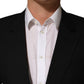 Dolce & Gabbana Black Pinstripe Men Single Breasted Jacket