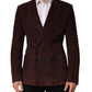 Dolce & Gabbana Brown Lamb Leather Double Breasted Jacket