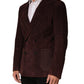 Dolce & Gabbana Brown Lamb Leather Double Breasted Jacket
