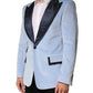 Dolce & Gabbana Blue Cotton Formal Single Breasted Jacket