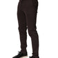 Dolce & Gabbana Brown Cotton Skinny Leg Dress Trouser Pants