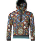 Dolce & Gabbana Multicolor Printed Hooded Sweatshirt Sweater