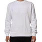 Dolce & Gabbana White Logo Embossed Cotton Sweatshirt Sweater