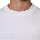 Dolce & Gabbana White Logo Embossed Cotton Sweatshirt Sweater