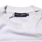 Dolce & Gabbana White Logo Embossed Cotton Sweatshirt Sweater