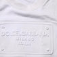 Dolce & Gabbana White Logo Embossed Cotton Sweatshirt Sweater