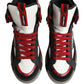 Dolce & Gabbana Multicolor Leather High Top Sneakers Shoes
