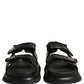 Dolce & Gabbana Black DG Logo Sandals Flats Slippers Shoes