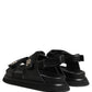 Dolce & Gabbana Black DG Logo Sandals Flats Slippers Shoes