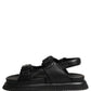 Dolce & Gabbana Black DG Logo Sandals Flats Slippers Shoes