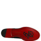 Dolce & Gabbana Maroon Calfskin Leather Derby Men Dress Shoes
