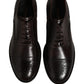 Dolce & Gabbana Maroon Calfskin Leather Derby Men Dress Shoes