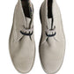 Pollini Gray Suede Chukka Lace Up Men Ankle Boots Light