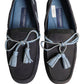 Dolce & Gabbana Navy Blue Suede Leather Tassel Loafers Shoes