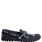 Dolce & Gabbana Navy Blue Suede Leather Tassel Loafers Shoes