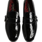 Dolce & Gabbana Black Patent Leather Men Loafers Shoes