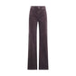 7FOR Brown Cotton Casual Pants