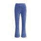 Avenue Montaigne Blue Cotton Flared Pants