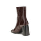 Stuart Weitzman Bordeaux Calf Leather Bos Taurus Ankle Boots