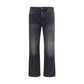 R13 Black Cotton Boyfriend Jeans