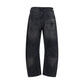 R13 Black Cotton Boyfriend Jeans