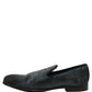 Dolce & Gabbana Blue Suede Slip On Men Slippers Loafers Shoes