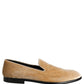 Dolce & Gabbana Beige Suede Slip On Slippers Loafers Shoes