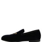 Dolce & Gabbana Black Suede DG Logo Slippers Men Loafers Shoes