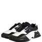 Dolce & Gabbana White Black Logo Airmaster Men Sneakers Shoes