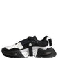 Dolce & Gabbana White Black Logo Airmaster Men Sneakers Shoes