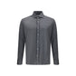 Brunello Cucinelli Gray Silk Dress Shirt