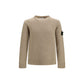 Stone Island Beige Wool Oves Aries Sweatshirt