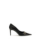 Gucci Black Goatskin High Heel Pumps