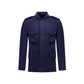 Autore Blue Cotton Full-Length Jacket