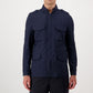 Autore Blue Cotton Full-Length Jacket