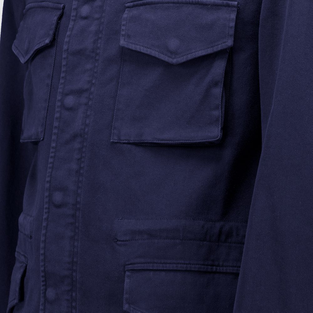 Autore Blue Cotton Full-Length Jacket