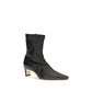 Staud Black Calf Leather Bos Taurus Ankle Boots