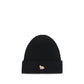 Maison Kitsuné Black Wool Oves Aries Beanie
